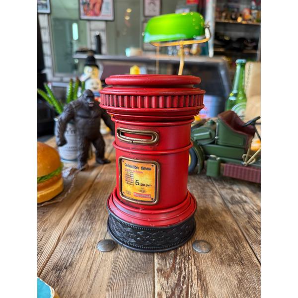 外国の郵便ポスト　フラワーポット　ブリキオブジェ ■ アメリカン雑貨 アメリカ雑貨