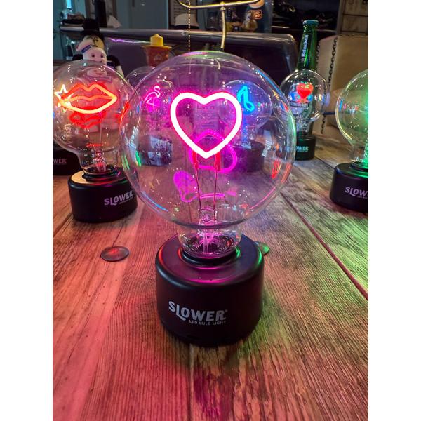 LED　バルブライト　（ハートアイコン）　単四電池＆USB電源の両方対応 ■ アメリカ雑貨 アメリカ...