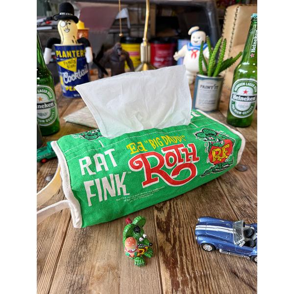 ラットフィンク　ティッシュカバー　（グリーン） ■ アメリカン雑貨 アメリカ雑貨