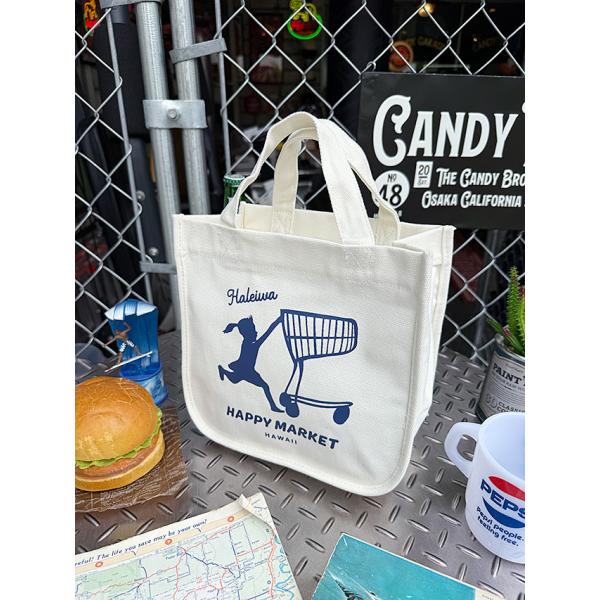 ハレイワ　ミニトートバッグ　（アイボリー/プッシュカートガール）　ハワイアン ■ アメリカ雑貨 アメ...
