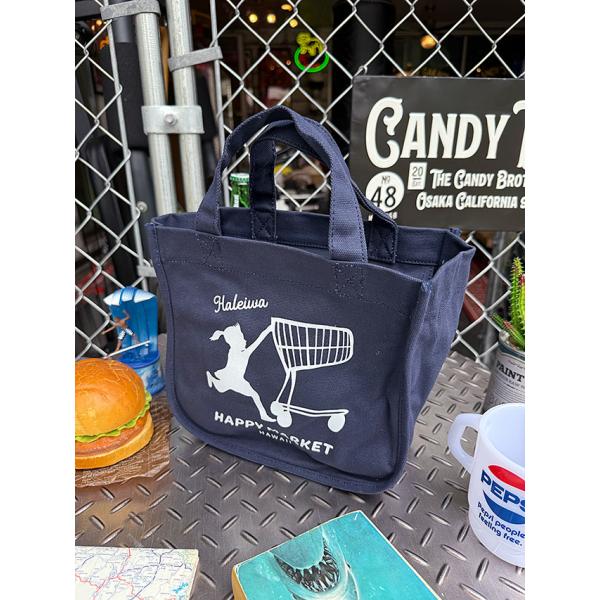 ハレイワ　ミニトートバッグ　（ネイビー/プッシュカートガール）　ハワイアン ■ アメリカン雑貨 アメ...