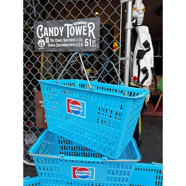 アメリカ業務用　ショッピングバスケット　（ペプシ/ブルー）　単品 ■ アメリカン雑貨 アメリカ雑貨