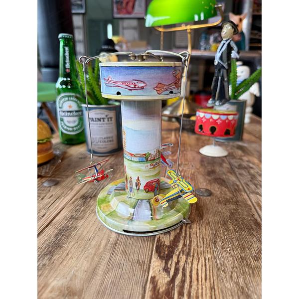 懐かしのブリキのおもちゃ　遊園地の飛行機の乗り物　エアポート　カルーセル ■ アメリカン雑貨 アメリ...