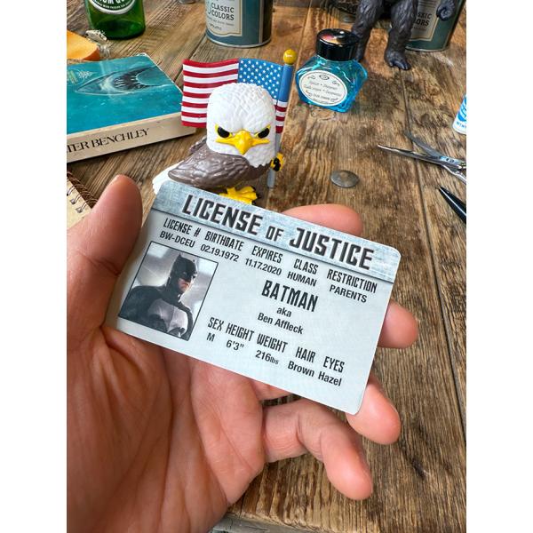 パロディ免許証　フェイマスピープル　ライセンスカード　（バットマン） ■ アメリカン雑貨 アメリカ雑...