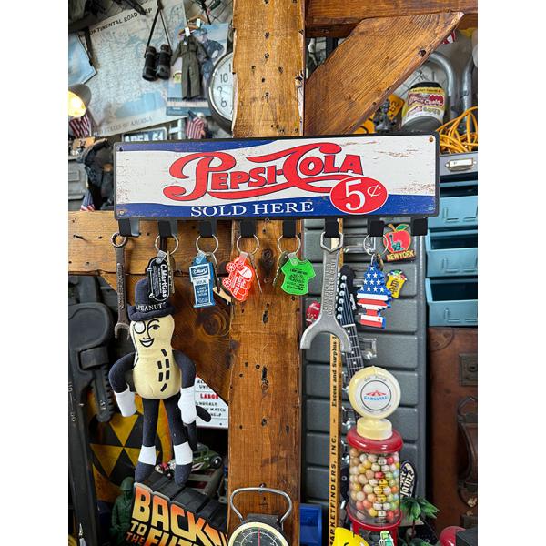 アドバタイジング　8連キーフックボード　（ペプシ） ■ アメリカン雑貨 アメリカ雑貨