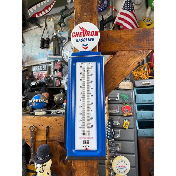 シェブロン　ガスポンプ型　サーモメーター 温度計 ■ アメリカン雑貨 アメリカ雑貨