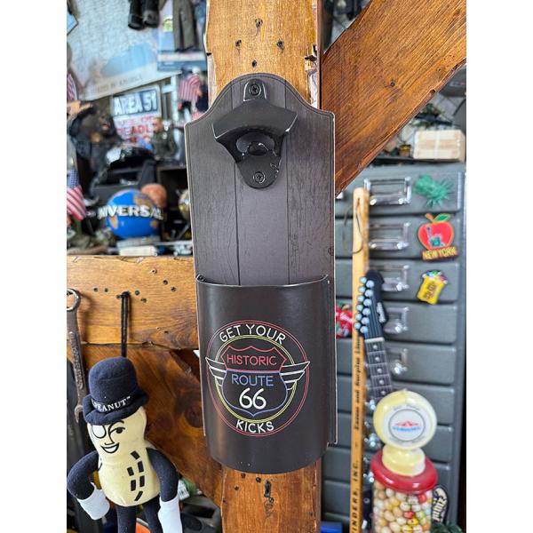 ルート66　ウォールマウント　ボトルオープナー　＆　キャッチャー