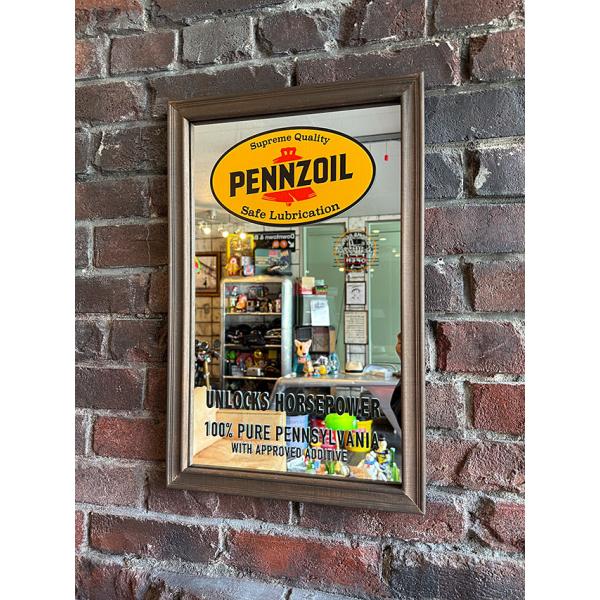 アメリカン　ウッド　パブミラー　（ペンズオイル） ■ アメリカン雑貨 アメリカ雑貨