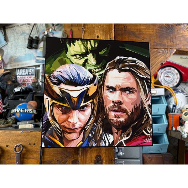 ソー　＆　ロキ　＆　ハルク　ポップアートフレーム　#143　マーベル　アベンジャーズ ■ アメリカン...