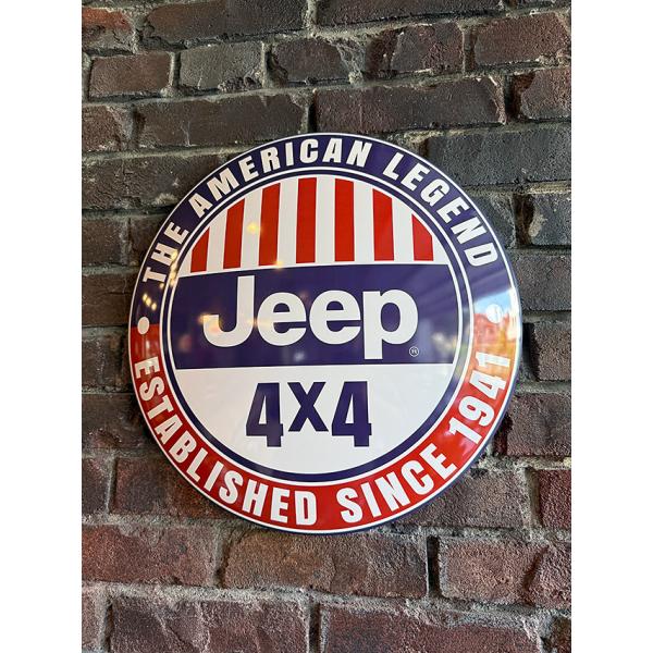 ジープ　ドームサイン　ブリキ看板 ■ アメリカン雑貨 アメリカ雑貨