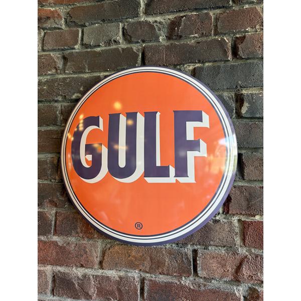 ガルフ　ドームサイン　ブリキ看板 ■ アメリカン雑貨 アメリカ雑貨