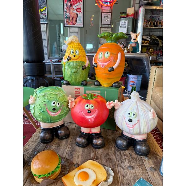 ファニー　ベジタブル　ポリレジン　スタチュー　（全5体コンプリートセット） ■ アメリカン雑貨 アメ...