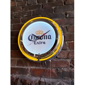 アメリカン レトロ 時計 壁掛け ネオンクロック コロナ ビール corona
