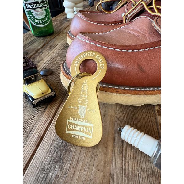 アドバタイジング　シューホーン　キーホルダー　（チャンピオン）　真ちゅう　靴べら ■ アメリカン雑貨...