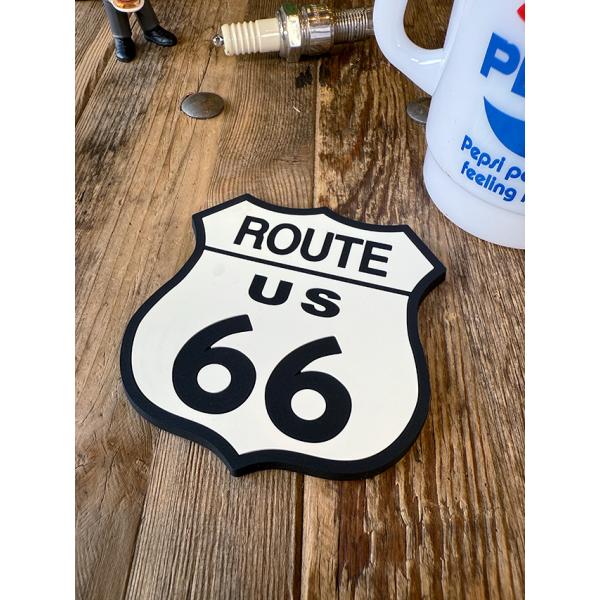 ルート66　ロードサイン　ラバーコースター ■ アメリカン雑貨 アメリカ雑貨 爆買