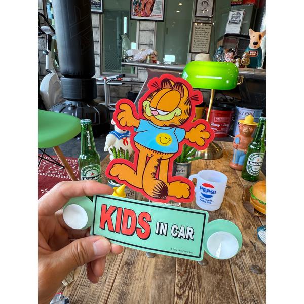 ガーフィールド　「子供乗ってます」　ゆらゆら　スイングサイン ■ アメリカン雑貨 アメリカ雑貨