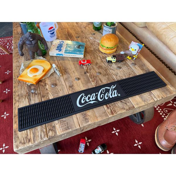 コカ・コーラ　プレイス　バーマット　ロング　（ブラック） ■ アメリカン雑貨 アメリカ雑貨