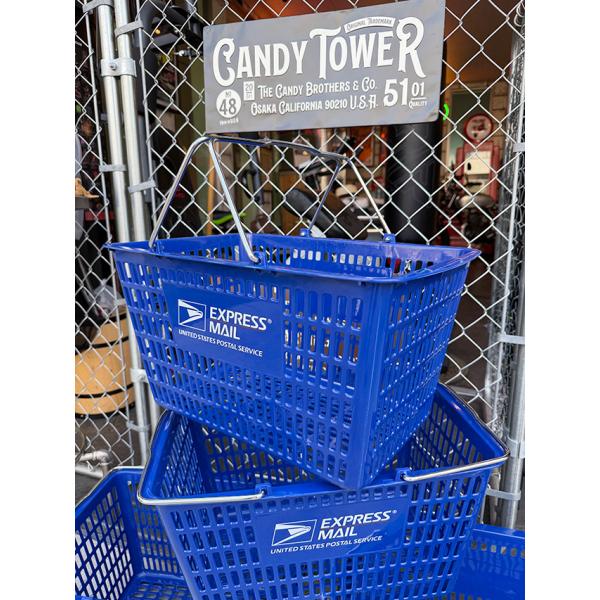 アメリカ業務用　ショッピングバスケット　（USPS/ブルー）　単品 ■ アメリカン雑貨 アメリカ雑貨