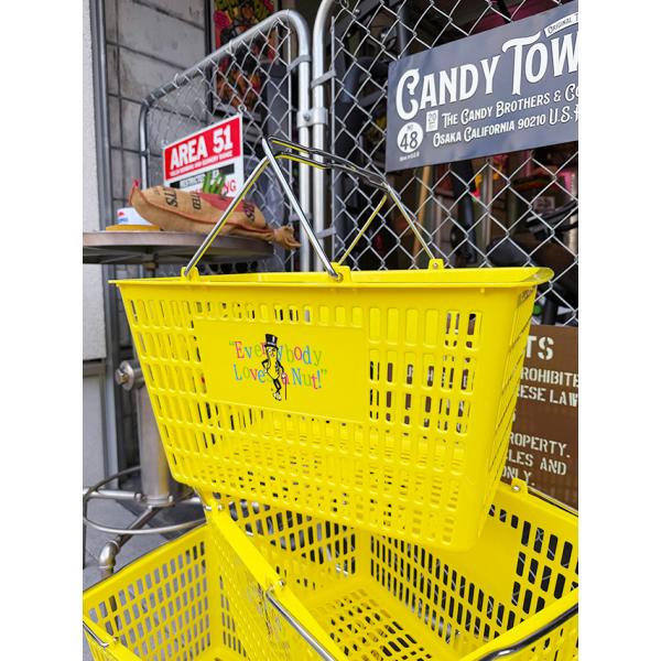 アメリカ業務用　ショッピングバスケット　（ミスターピーナッツ/イエロー）　単品 ■ アメリカン雑貨 ...