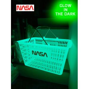 暗闇で光る！ 蓄光仕様 NASA アメリカ業務用 ショッピングバスケット