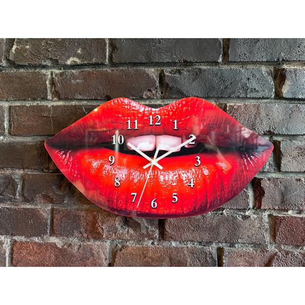 レッドリップ　ウォールクロック　壁掛け時計 ■ アメリカン雑貨 アメリカ雑貨