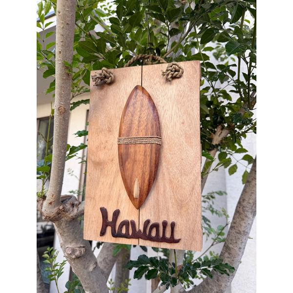 ハワイアン　ウッドサインボード　（サーフボード） ■ アメリカン雑貨 アメリカ雑貨
