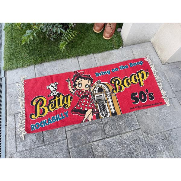 ベティ・ブープ　コットンマット　120cm　ロングサイズ　（レッド/ジュークボックス） ■ アメリカ...