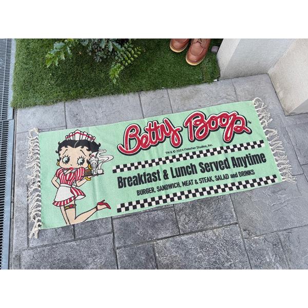 ベティ・ブープ　コットンマット　120cm　ロングサイズ　（ミントグリーン/ダイナーベティ） ■ ア...