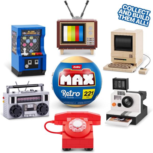 ZURU MAX　レトロコレクション　レトロ家電のブロック　※ランダムアソートにつき中身は選べません...
