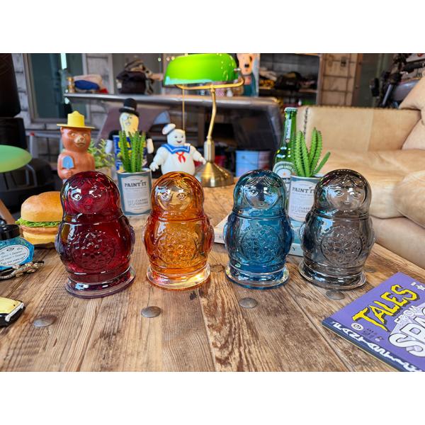 トスダイス　マトリョーシカ　ジャー　ガラス製　（全4色セット） ■ アメリカン雑貨 アメリカ雑貨  ...