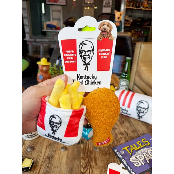 KFC　ケンタッキーフライドチキン　ぬいぐるみ　（フライドチキン＆ポテト）　単品　犬用オモチャ　ドッ...