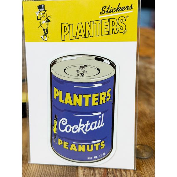 ミスターピーナッツ　オフィシャル　ステッカー　（ヴィンテージ缶） ■ アメリカン雑貨 アメリカ雑貨