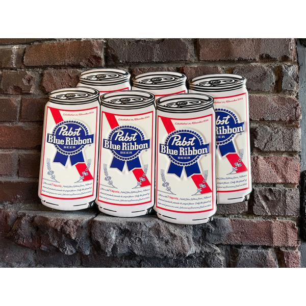パブスト　ブルーリボン　6パック　エンボス　ティンサイン　ブリキ看板 ■ アメリカン雑貨 アメリカ雑...