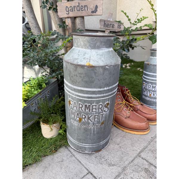 ファーマーズマーケット　ミルク缶　（Lサイズ） ■ アメリカン雑貨 アメリカ雑貨
