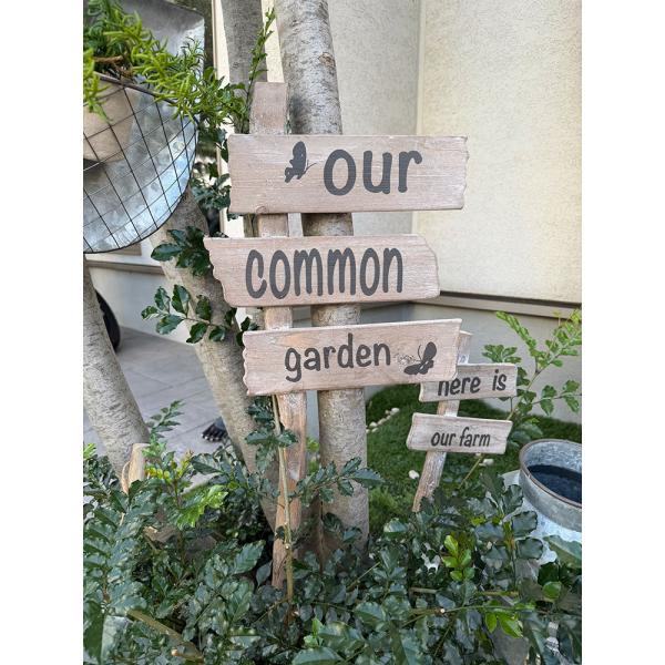 「OUR COMMON GARDEN」　ウッド製　ガーデンサインボード L ■ アメリカン雑貨 アメ...