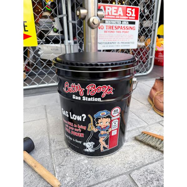 ベティ・ブープ　オイル缶スツール　座れるオイル缶　大容量収納 ■ アメリカン雑貨 アメリカ雑貨