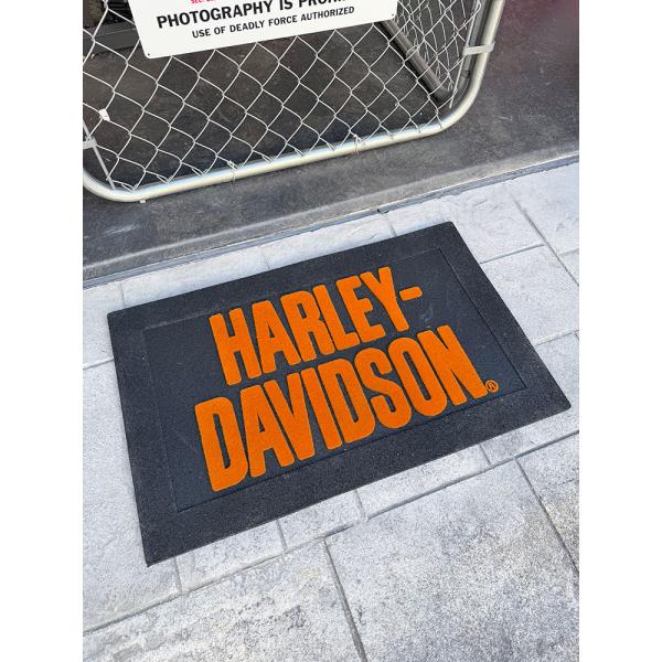 ハーレーダビッドソン　テキストロゴ　オフィシャル　エントリーマット　玄関マット ■ アメリカン雑貨 ...