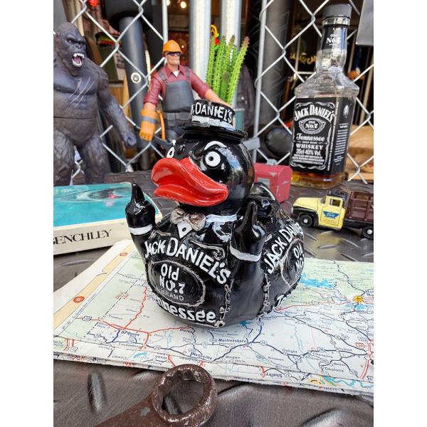 ジャックダニエル　クレイジー　ラバーダック　レジン製オブジェ ■ アメリカン雑貨 アメリカ雑貨