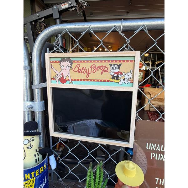 ベティ・ブープ　ウッデン　ブラックボード　（正方形タイプ） ■ アメリカン雑貨 アメリカ雑貨