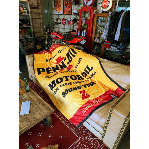 ペンズオイル　フリースブランケット　200cm×140cm ■ アメリカン雑貨 アメリカ雑貨 毛布