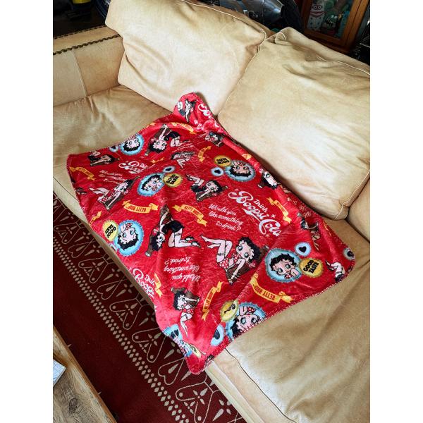 ベティ・ブープ　フリースブランケット　100cm×70cm　（レッド） ■ アメリカン雑貨 アメリカ...