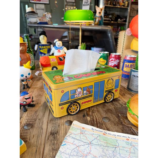 ガーフィールド　バス型　ティッシュケース ■ アメリカン雑貨 アメリカ雑貨