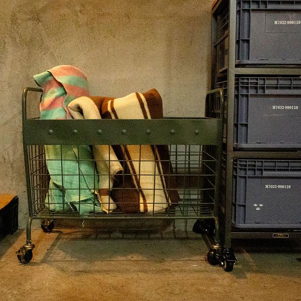 ミリタリーテイスト　メッシュカーゴ　（オリーブ）　全国送料無料（沖縄・離島除く）　秘密基地系ファニチ...