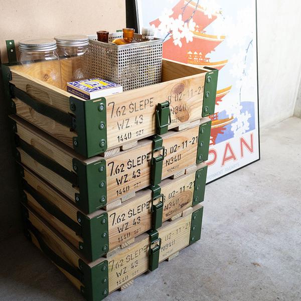 ミリタリーテイスト　ポーランドタイプ　アンモボックス　メタルフレーム　（4個セット）　全国送料無料（...