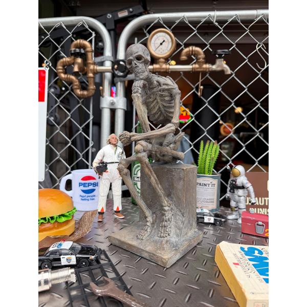 考えるガイコツ　ポリレジン　オブジェ ■ アメリカン雑貨 アメリカ雑貨