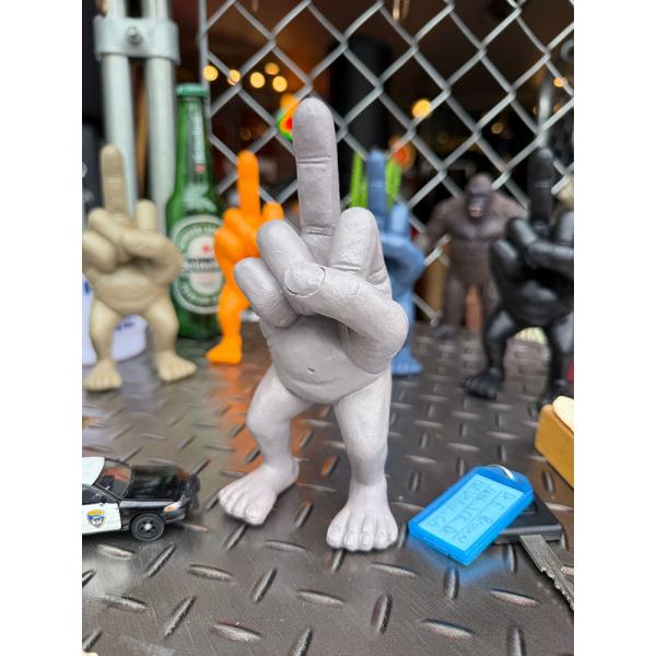 Xフィンガーマン　ポリレジン　フィギュア　（グレー） ■ アメリカン雑貨 アメリカ雑貨