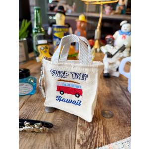 ハワイアン　ミニトート　カラビナ付き　（サーフトリップ） ■ アメリカン雑貨 アメリカ雑貨