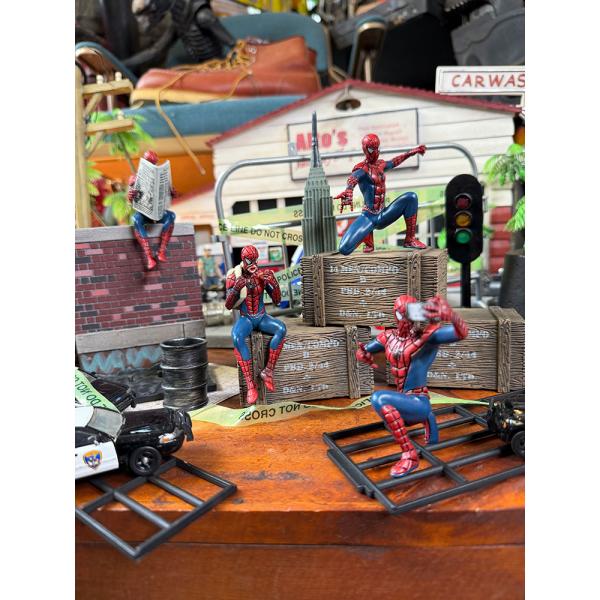 スパイダーマン　PVC　ポーズフィギュア　（4体セット） ■ アメリカン雑貨 アメリカ雑貨