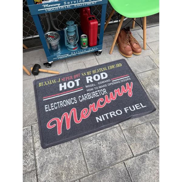 マーキュリー　PVCガレージマット　90cm　（HOT ROD）　屋外＆屋内のどっちも対応 ■ アメ...