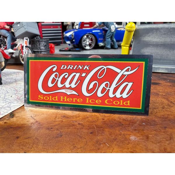 コカ・コーラ　オフィシャル　ミニステッカー　（SOLD HERE ICE COLD） ■ アメリカン...